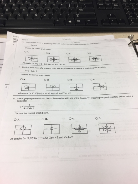 Use the polar mode of a graphing utility with angle