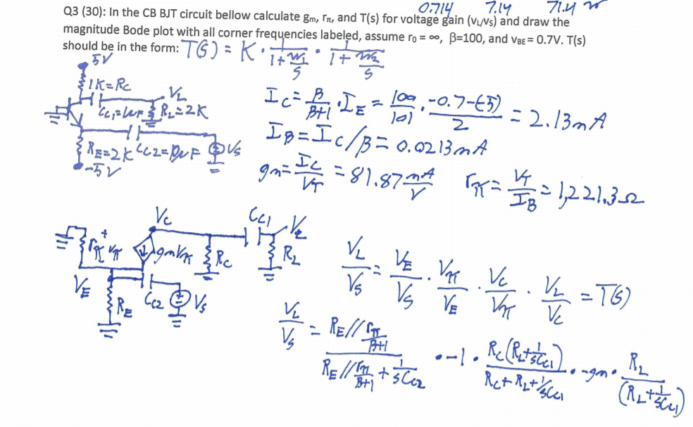 Solved In the AC analysis for this problem how is it that | Chegg.com