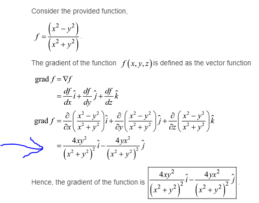Solved Consider the provided function The gradient of the | Chegg.com
