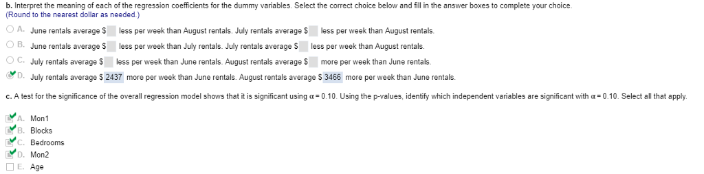 Solved a Using technology, constructa regression model usny | Chegg.com