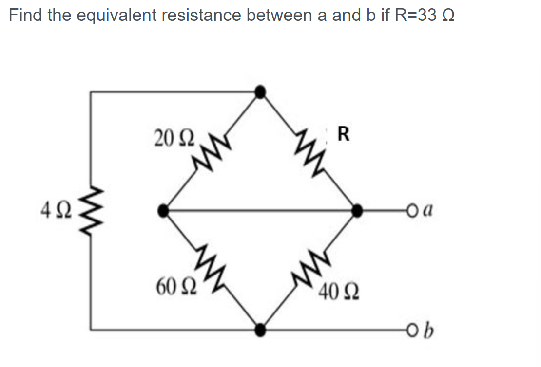 Solved Find The Equivalent Resistance Between A And B If | Chegg.com