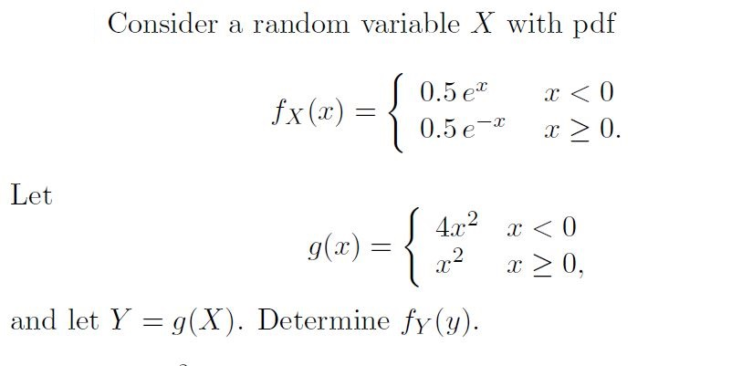 Solved Consider a random variable X with pdf V fx(x) = { | Chegg.com