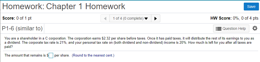 Solved Homework: Chapter 1 Homework Save Score: 0 of 1 pt 1 | Chegg.com