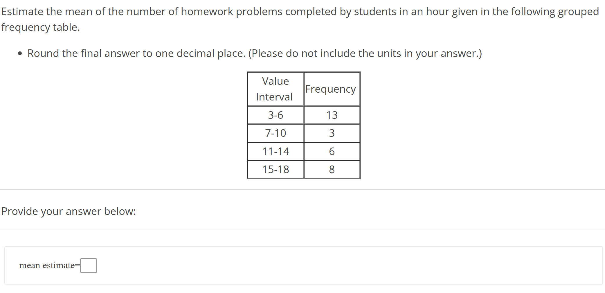 tarea mean homework