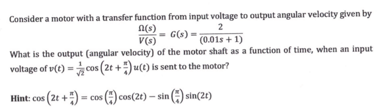 Solved Find the output time response (c(t)) of the following | Chegg.com