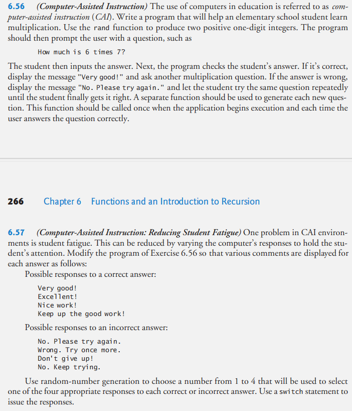 Solved 6.56 (Computer-Assisted Instruction) The use of | Chegg.com