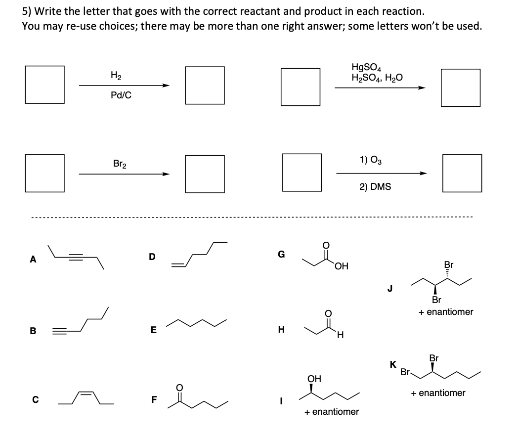 Solved 5) Write the letter that goes with the correct | Chegg.com
