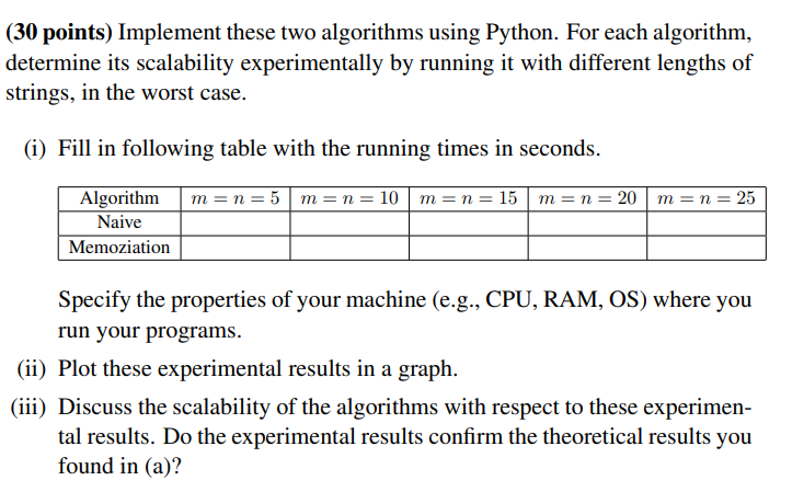 (30 points) Implement these two algorithms using | Chegg.com