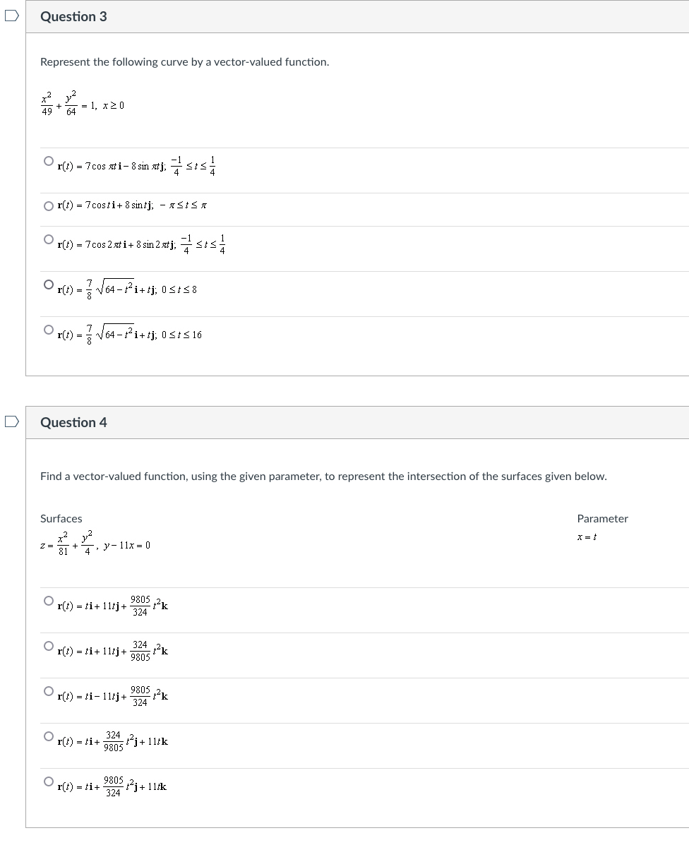 Solved Question 3 Represent the following curve by a | Chegg.com