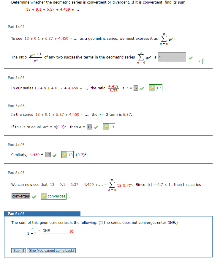 question-video-determining-the-convergence-of-geometric-series-nagwa