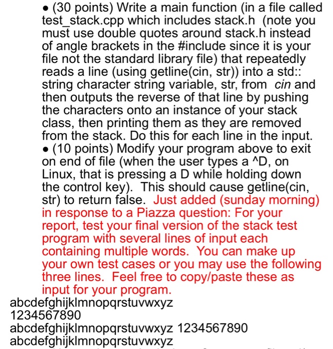 Solved . (30 points) Write a main function (in a file called | Chegg.com