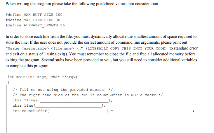 Solved passed as a command line argument. The program will | Chegg.com