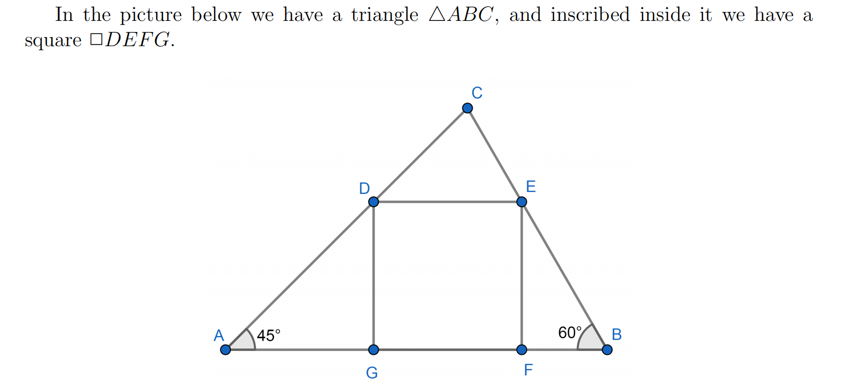 Solved Given |AB| = 10. What is the area of the square?Hint: | Chegg.com