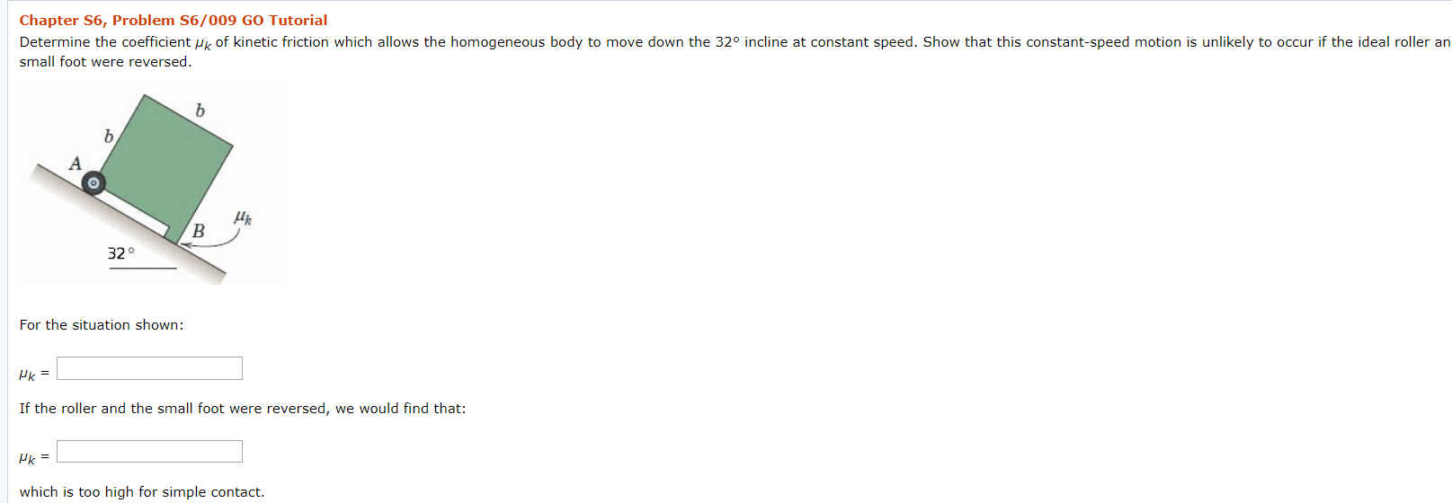 Solved Determine the coefficient μk of friction