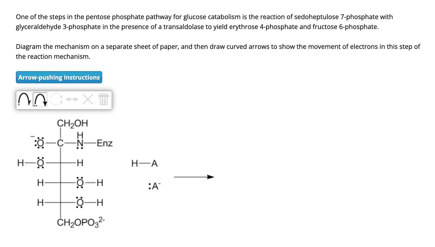 Solved One of the steps in the pentose phosphate pathway for | Chegg.com