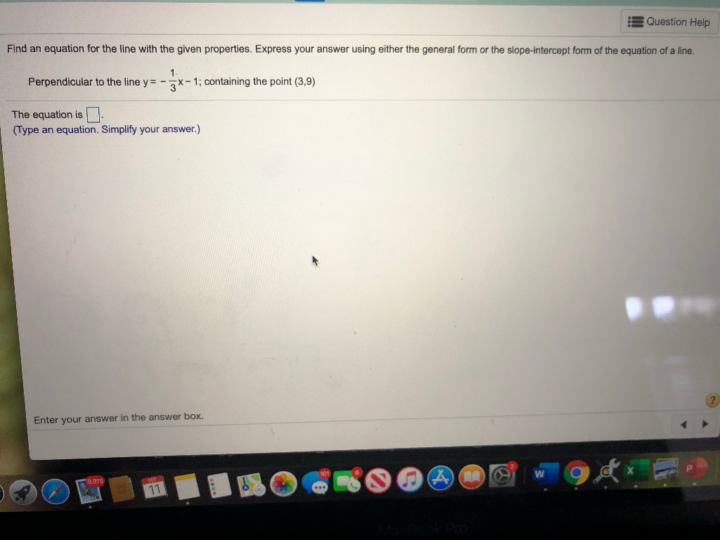 Solved Question Help Find an equation for the line with the | Chegg.com