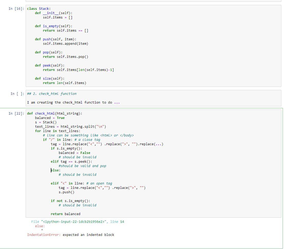 Solved In [16]: class Stack: def __init_(self): self.items = | Chegg.com