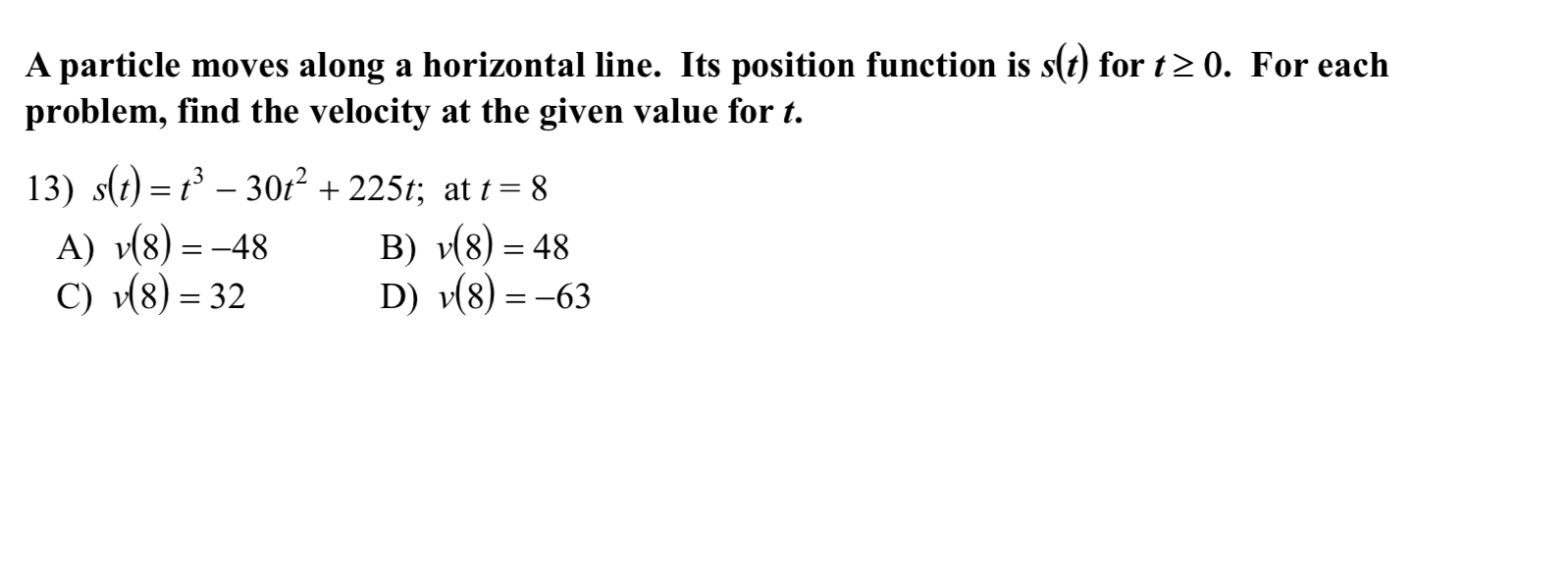 Solved A Particle Moves Along A Horizontal Line. Its | Chegg.com