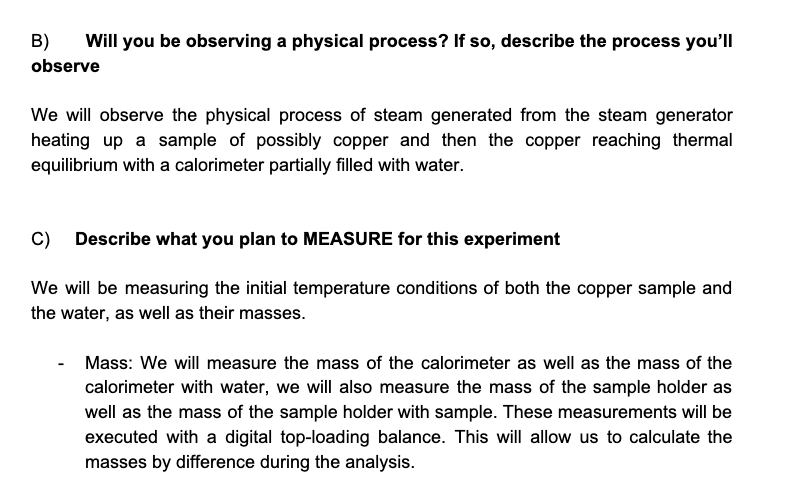 calorimetry lab report hypothesis