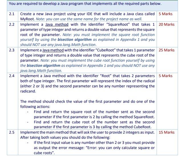 Solved You are required to develop a Java program that | Chegg.com