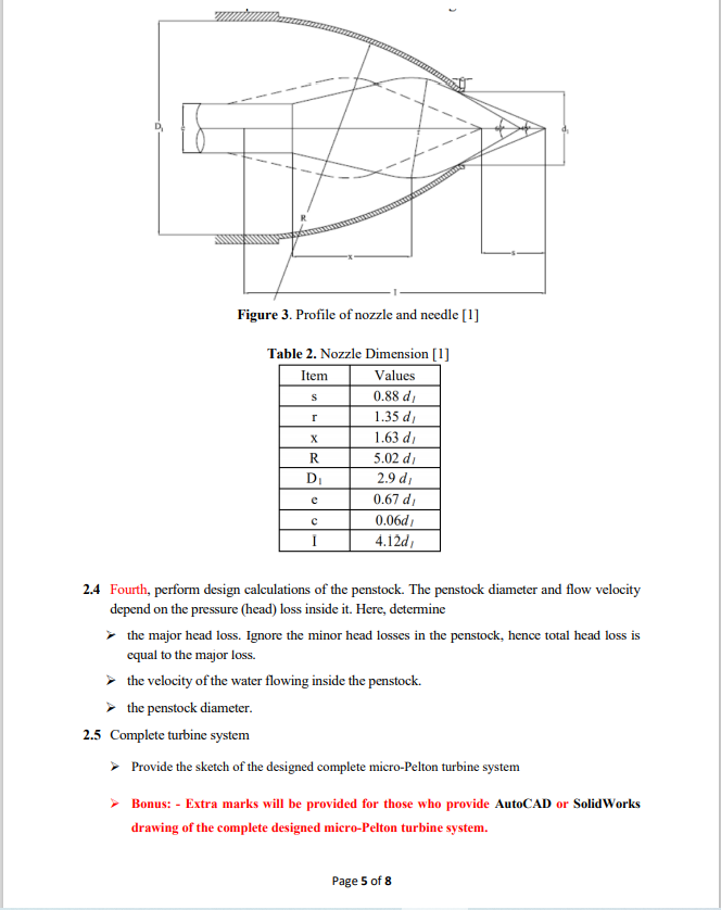 Solved use 2.3 Third, perform design calculations of the | Chegg.com