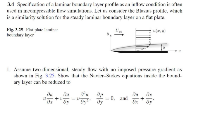 Solved 3.4 Specification Of A Laminar Boundary Layer Profile | Chegg.com