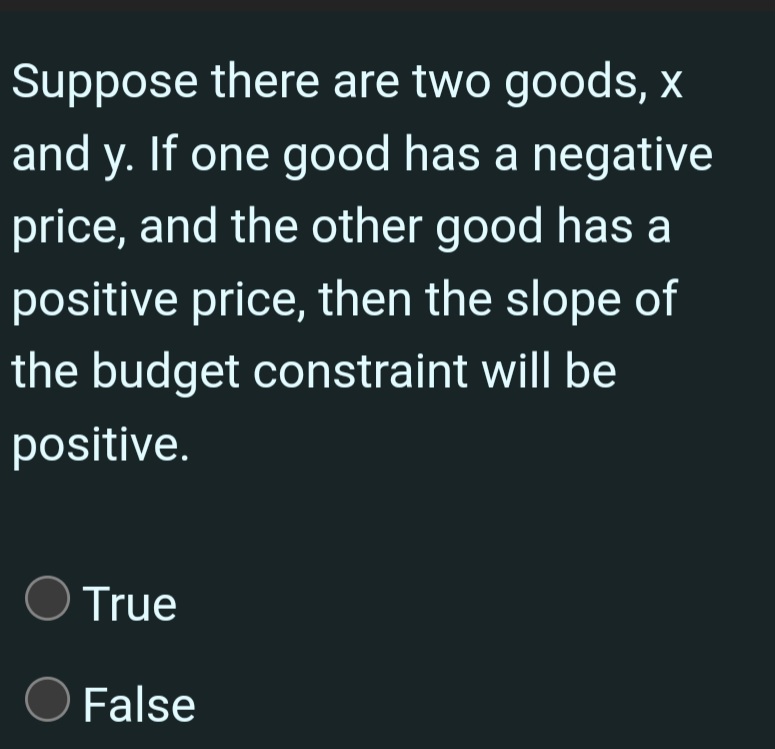 Solved Suppose There Are Two Goods, X And Y. If One Good Has | Chegg.com