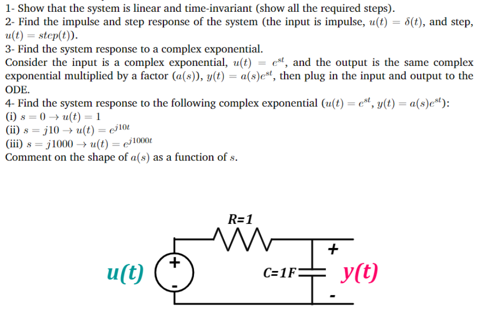 Solved 1- Show that the system is linear and time-invariant | Chegg.com