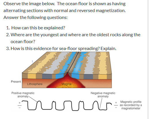 Solved Observe The Image Below The Ocean Floor Is Shown