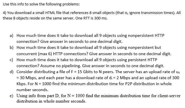 Solved Use this info to solve the following problems: 4) You | Chegg.com