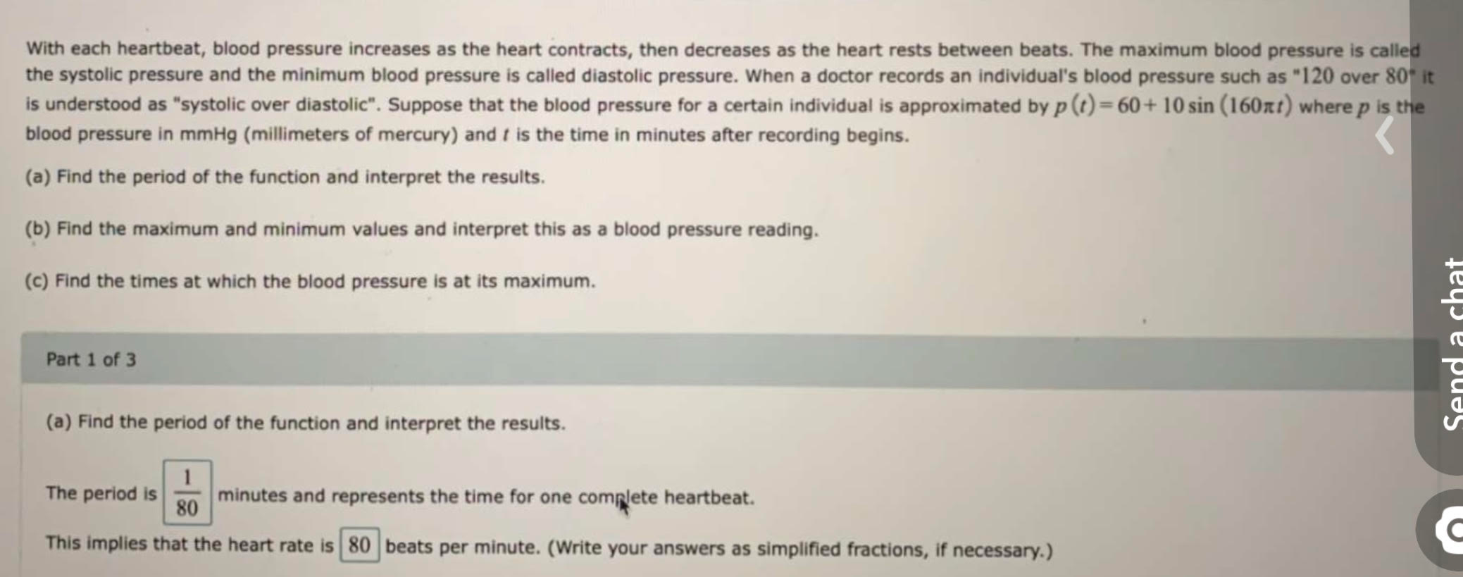 Solved With each heartbeat, blood pressure increases as the | Chegg.com
