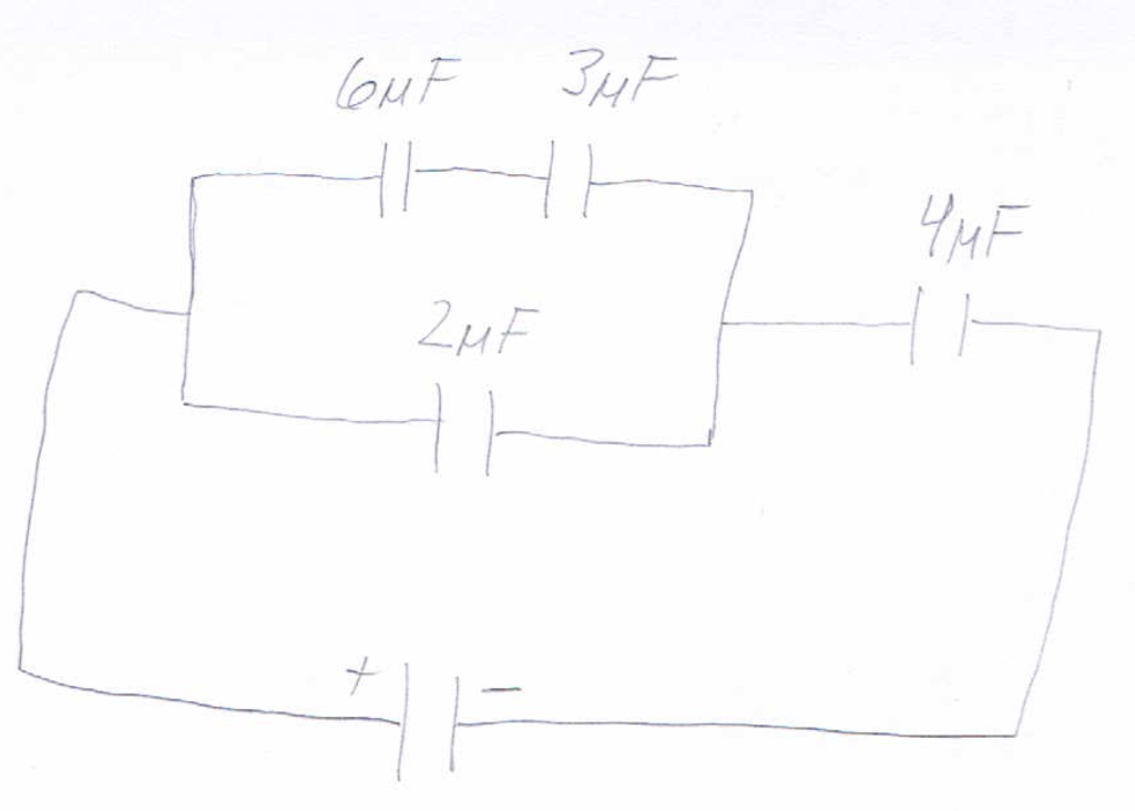 Solved Find the equivalent capacitance and the charge on | Chegg.com