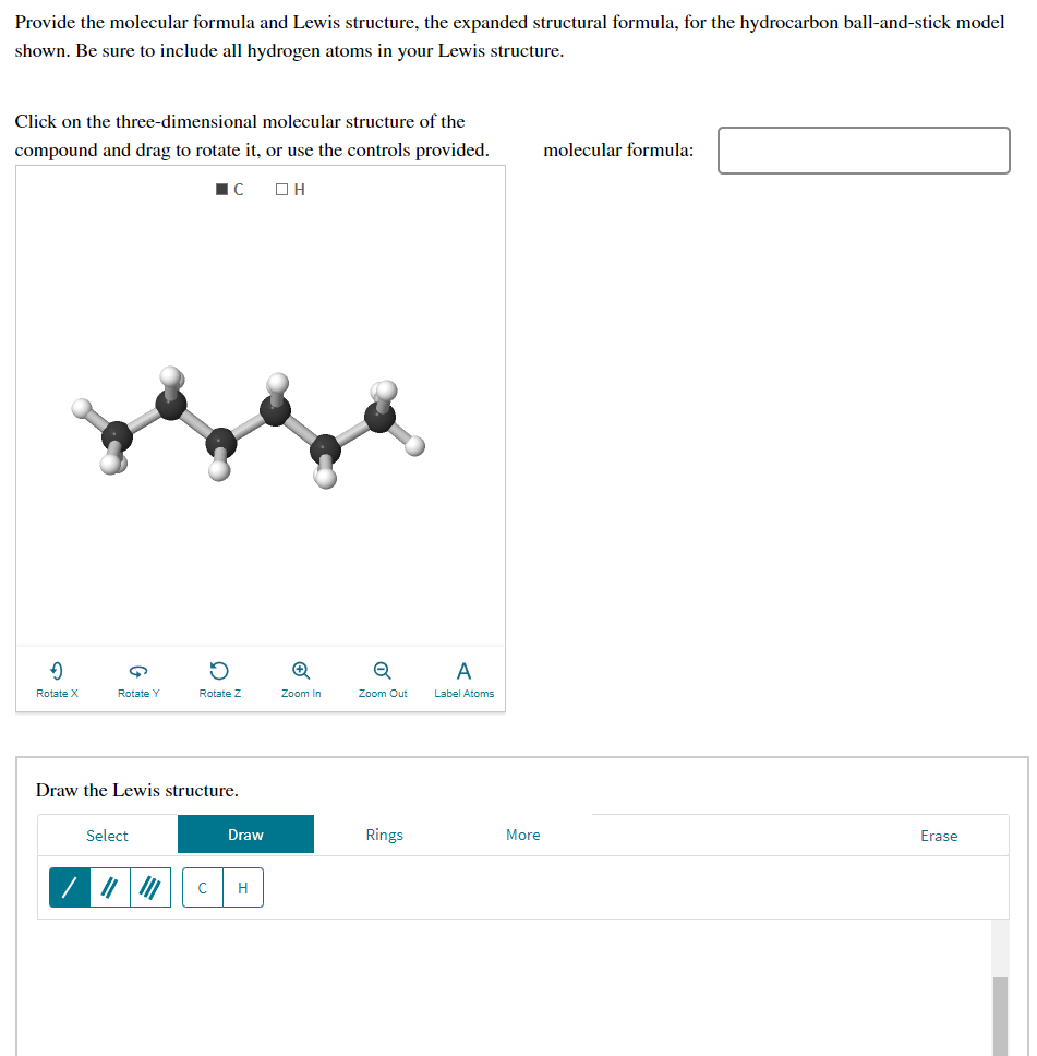 Solved ос С ОН Provide the molecular formula and Lewis | Chegg.com