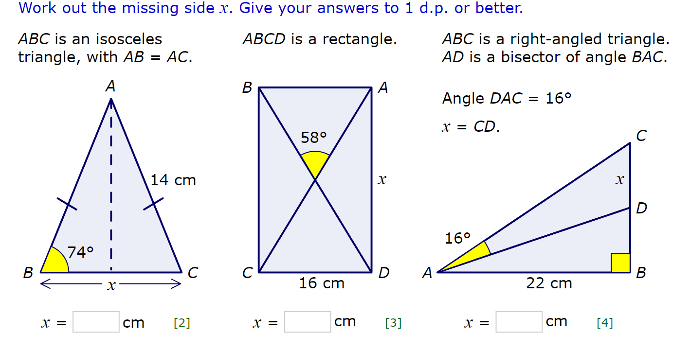 Solved ABC is an isosceles ABCD is a rectangle. ABC is a | Chegg.com