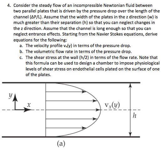 Solved 4. Consider the steady flow of an incompressible | Chegg.com