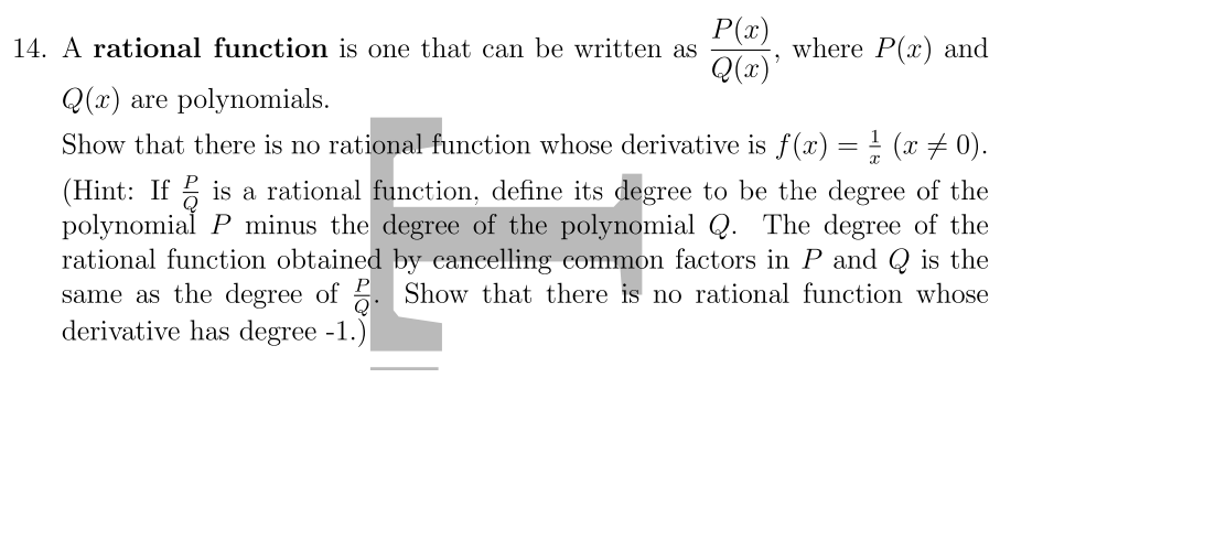 Solved 4. A rational function is one that can be written as | Chegg.com