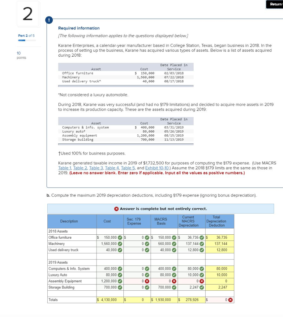 Return 2 Required information The following | Chegg.com