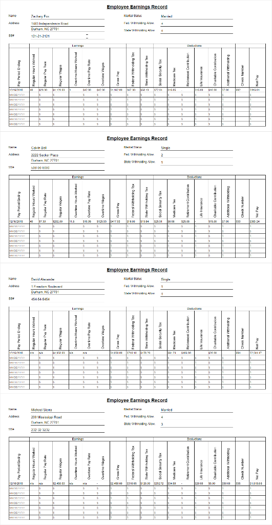 Complete Form 941 for the 4th quarter for TCLH