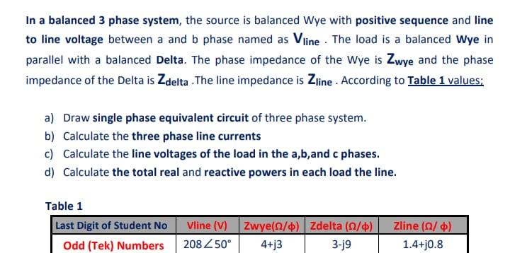 Solved In a balanced 3 phase system, the source is balanced | Chegg.com