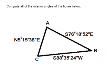Solved Compute all of the interior angles of the figure | Chegg.com