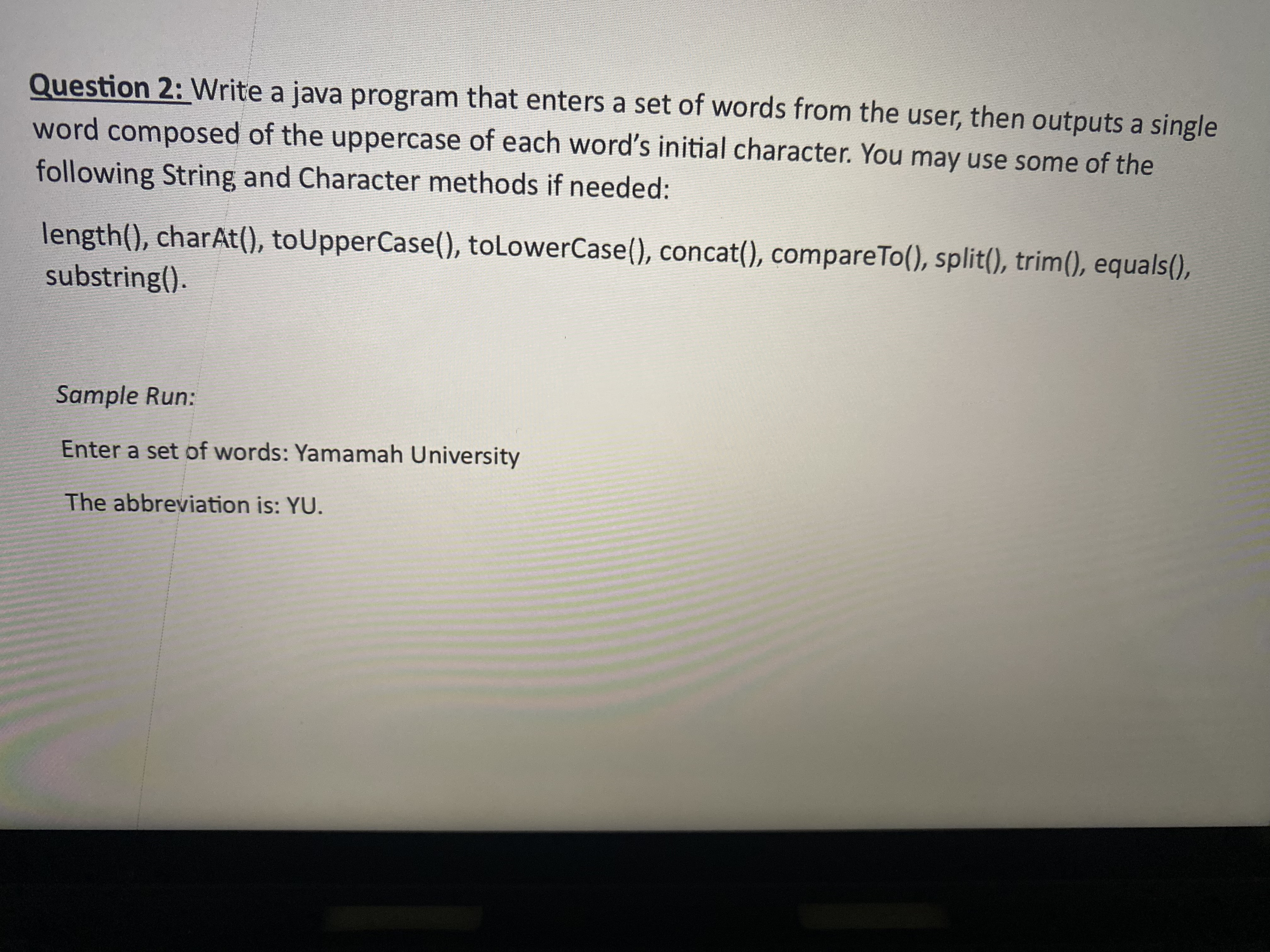 Solved Question 2: Write a java program that enters a set of | Chegg.com