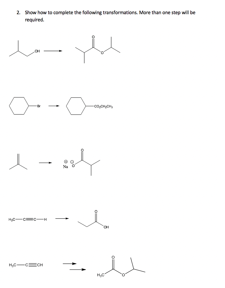 Solved 2. Show how to complete the following | Chegg.com