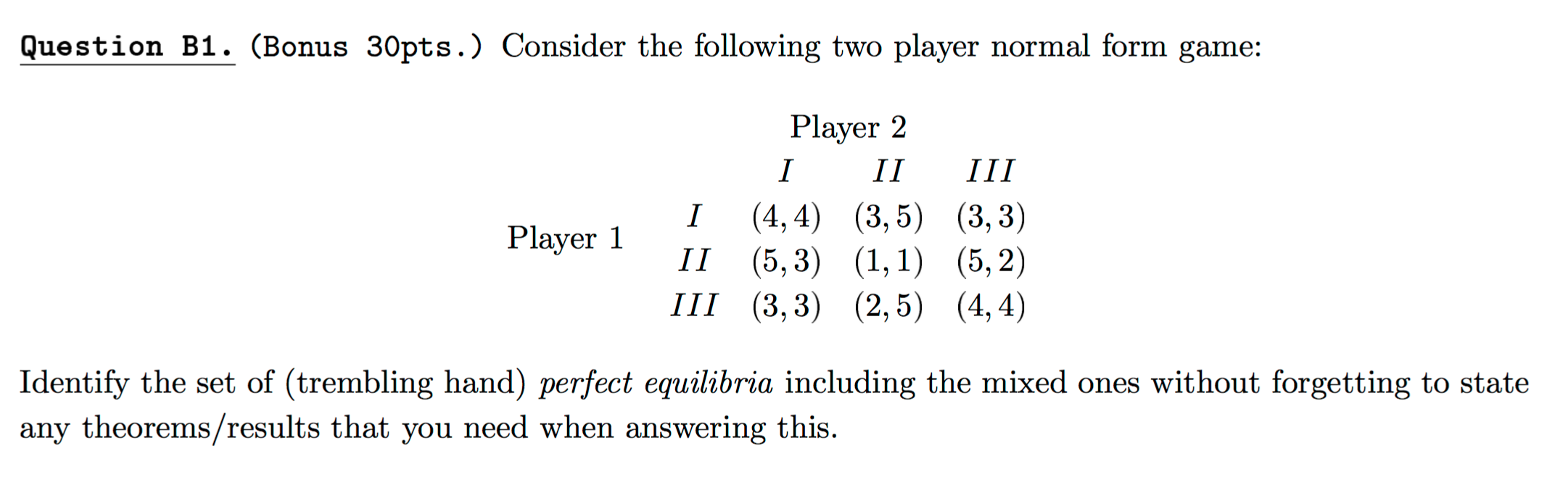 Solved Question B1. (Bonus 30pts.) Consider The Following | Chegg.com