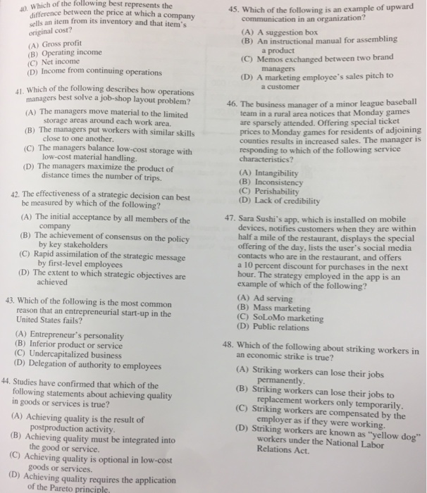 Solved Which Of The Following Best Represents The 45 Which Chegg