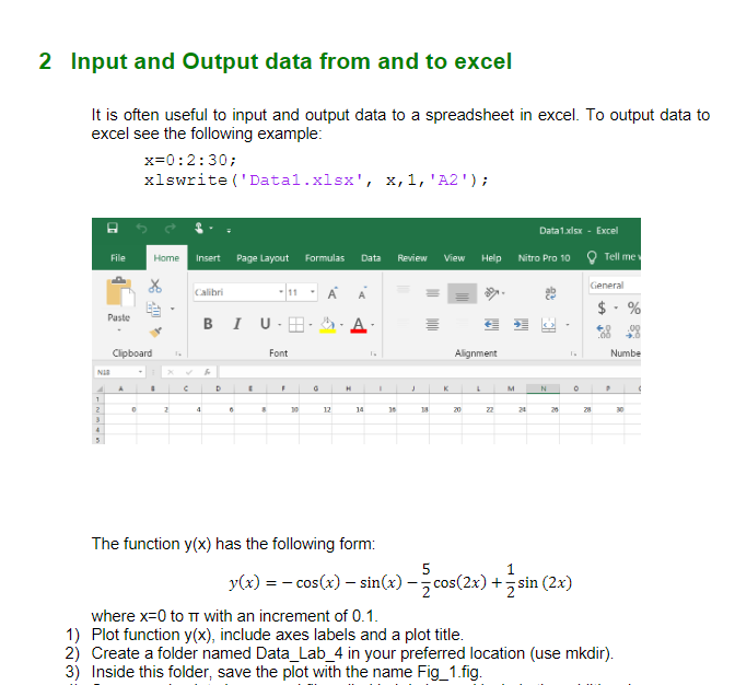 2 Input and Output data from and to excel It is often | Chegg.com