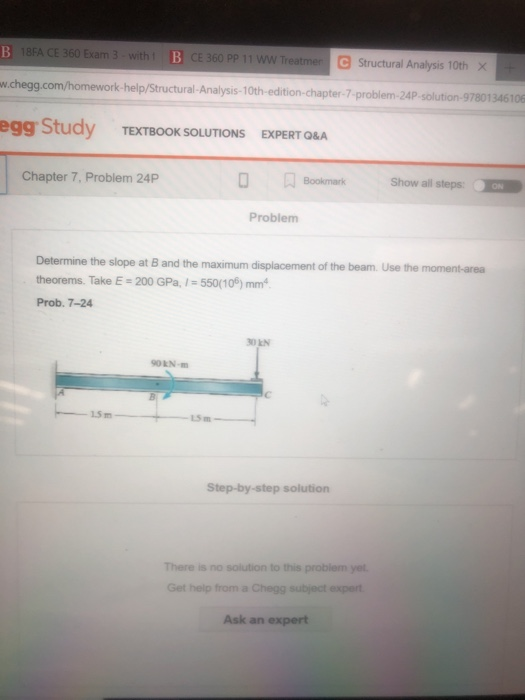 Solved ﹀ Structural Analysis 10th × | Chegg.com