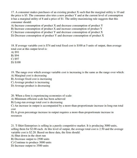 Solved PART A: MULTIPLE CHOICE QUESTIONS (50 MARKS) Answer | Chegg.com