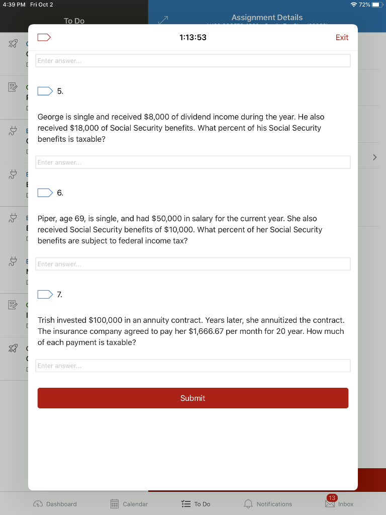 Solved 4:39 PM Fri Oct 2 72% To Do Assignment Details | Chegg.com