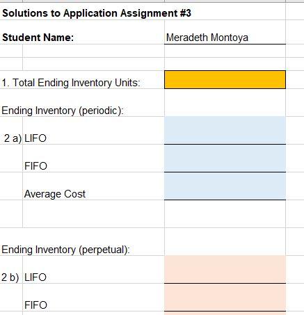Solved Application Assignment #3 Chapter 8 LIFO/FIFO/Average | Chegg.com