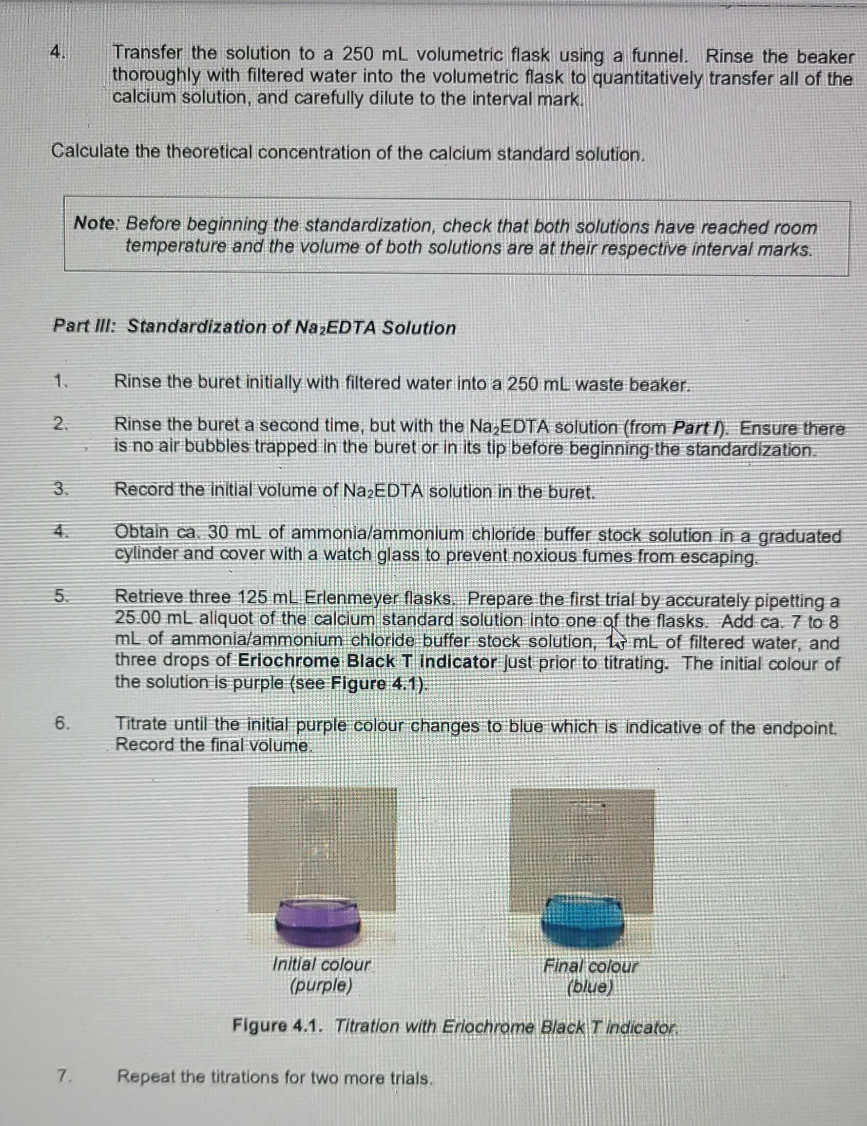 Solved Experiment 3 Complexometric Titration of Zinc with